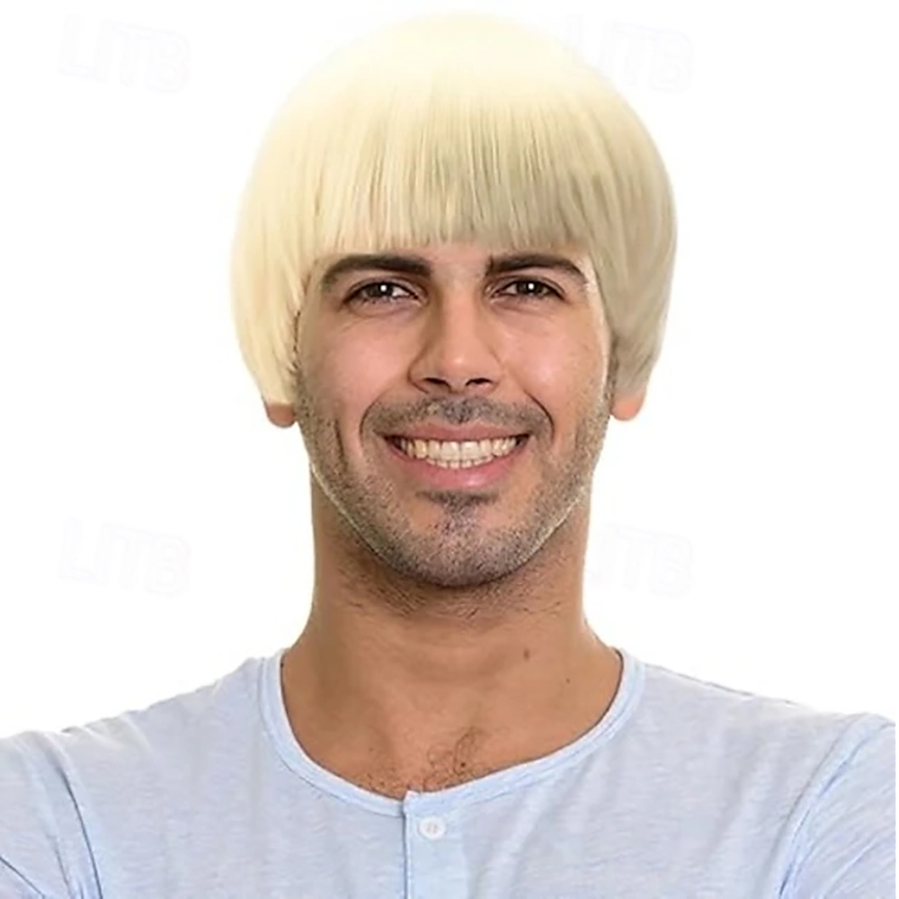 Men'S Grooming Salon - Synthetic Hair Short Mushroom Wig for