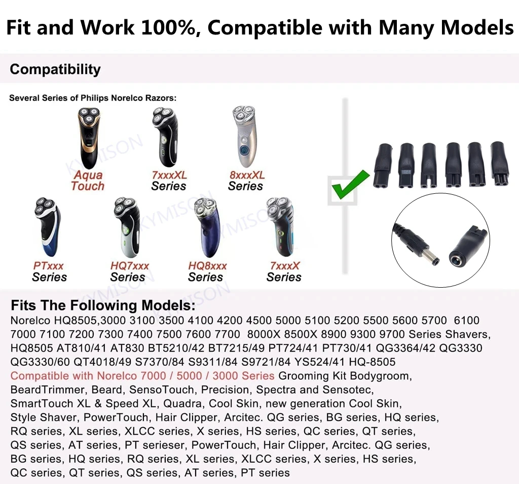 8PCS Replacement Power Cord 5V - огляд і ціна Men'S Grooming Salon
