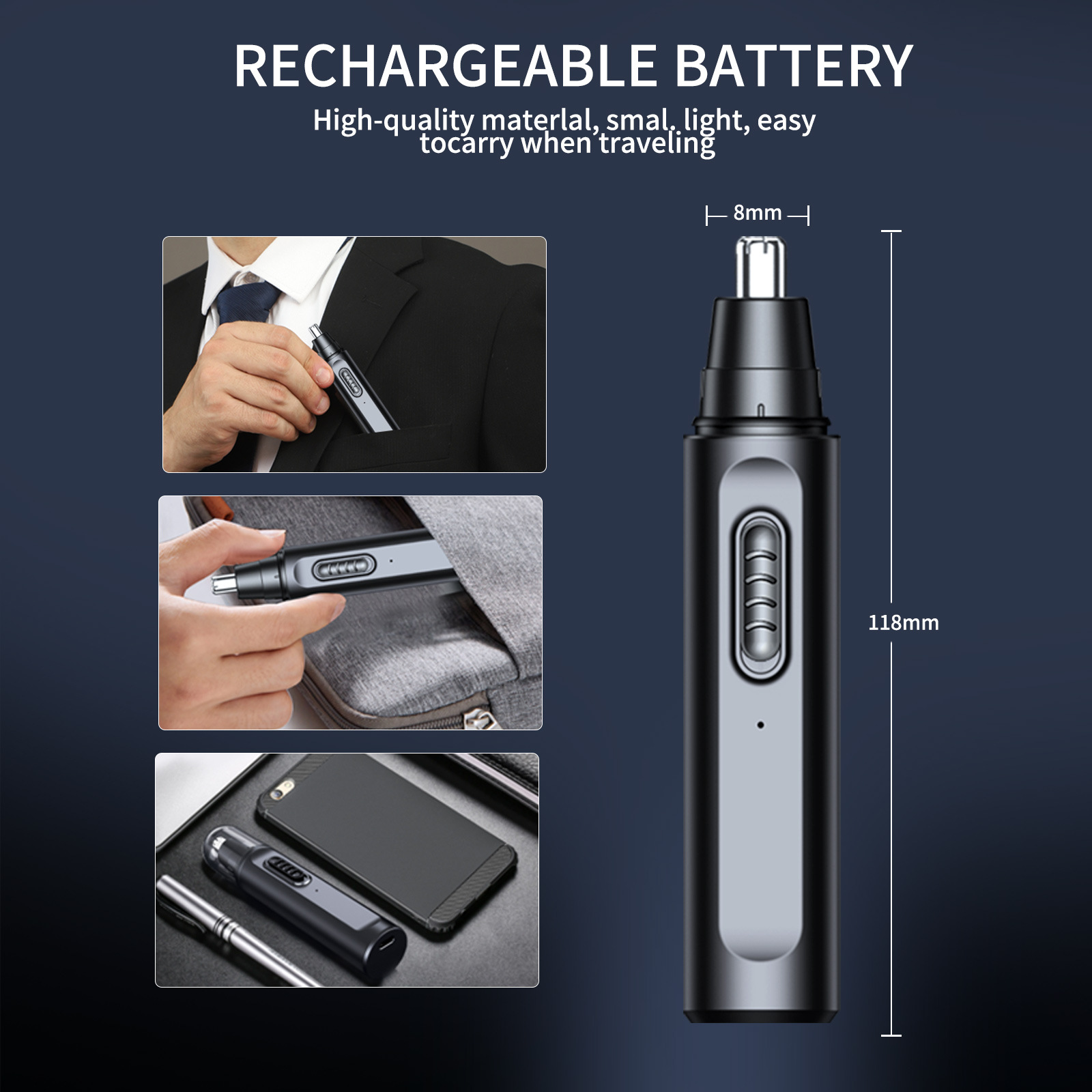 Nose Hair Trimmer for Men Elec - огляд і ціна Men'S Grooming Salon