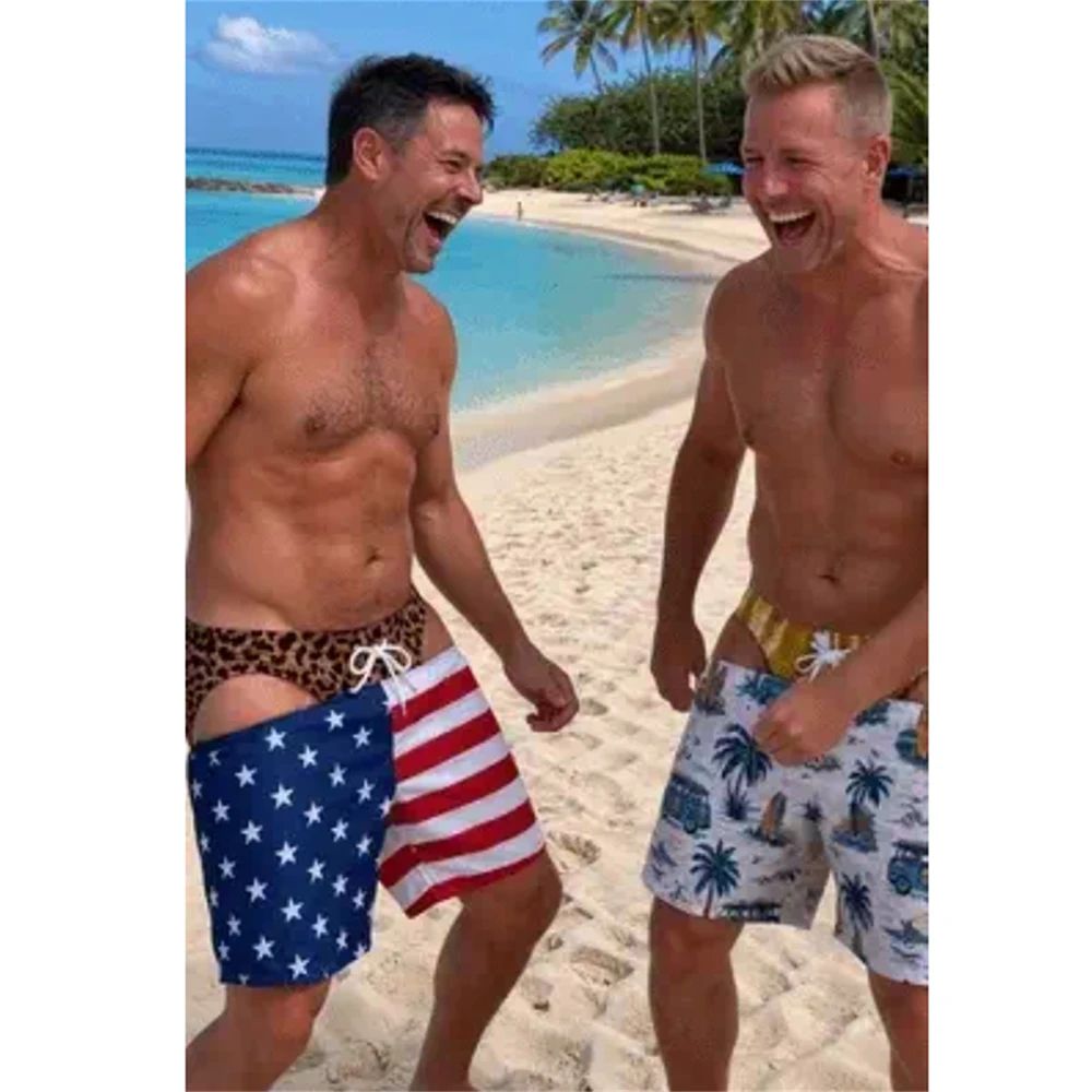 Men Fun Hip Print Swim Trunks, - огляд і ціна Men'S Grooming Products