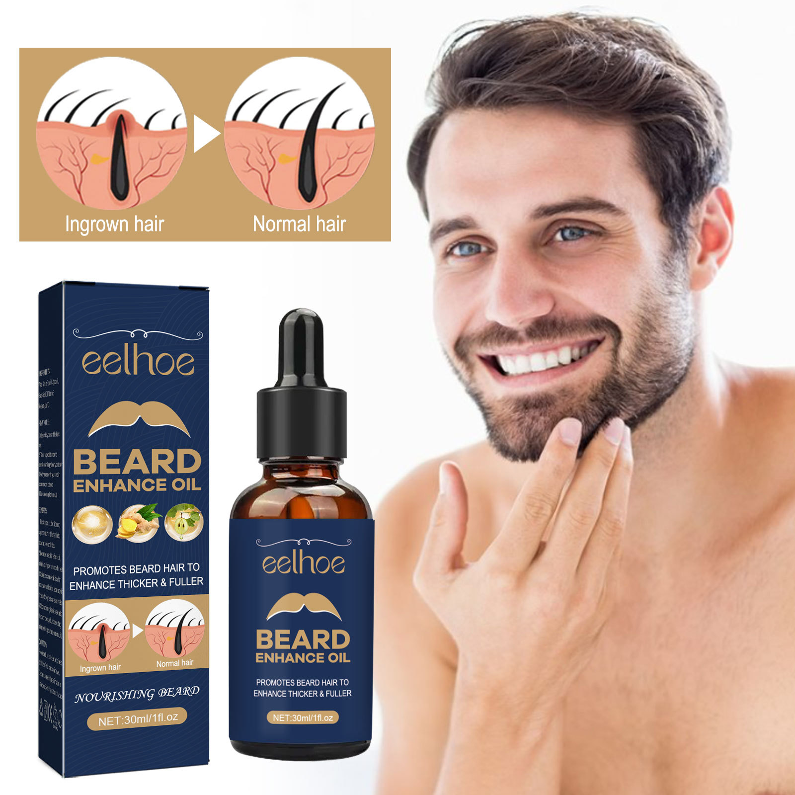 Beard Growth Oil for Men Hair  - огляд і ціна Men'S Grooming Products