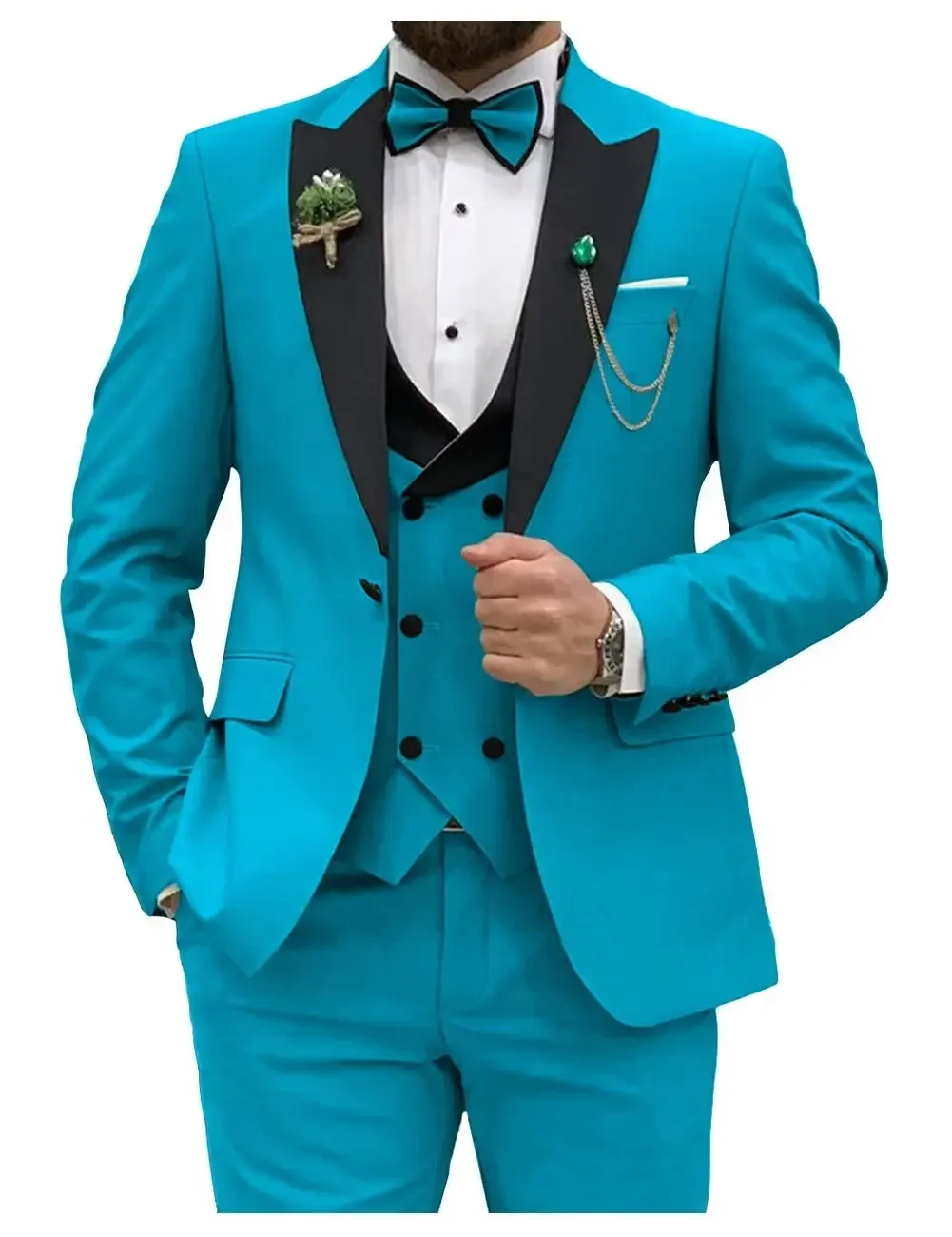 Slim Fit Men Suits Double Groo - огляд і ціна Mens Grooming Tools