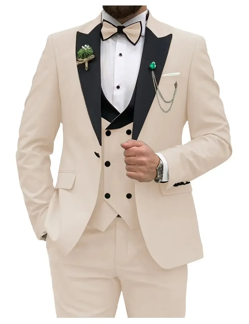 Slim Fit Men Suits Double Groo - огляд і ціна Mens Grooming Tools